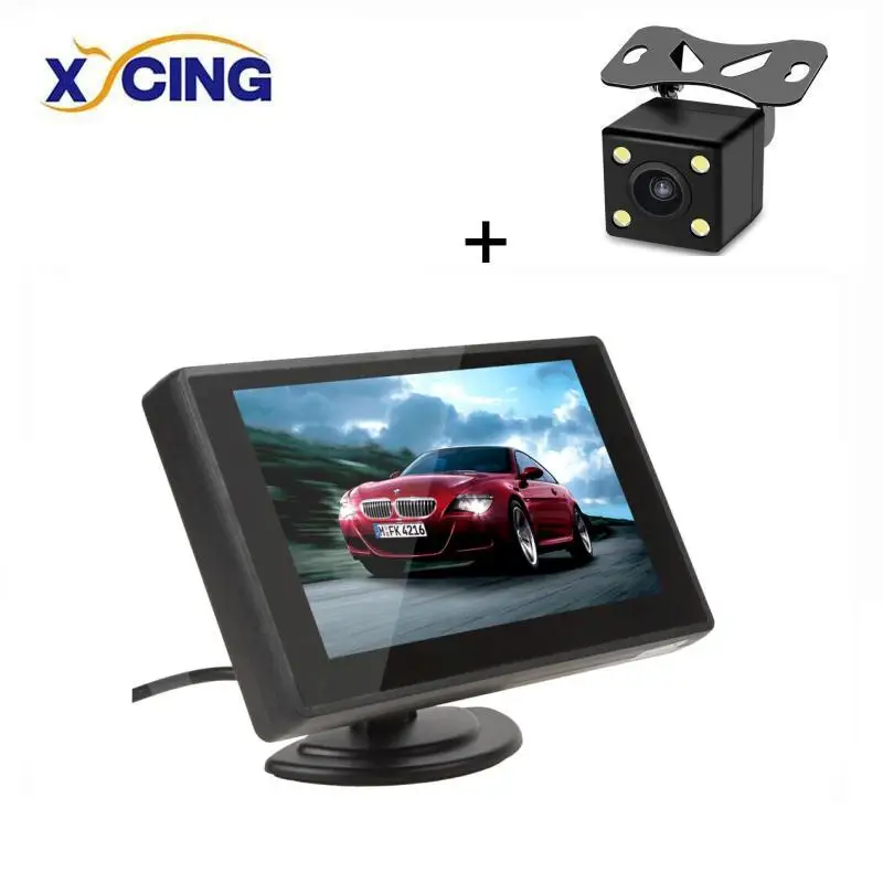 Monitor-Camera XYCING 4,3 дюймов цветной TFT lcd автомобильный монитор заднего вида Автомобильный резервный монитор парковки для камеры заднего вида DVD VCD - Цвет: Monitor-Camera