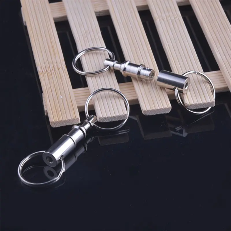 

10PC Removable porte clef Keyring Quick Release Keychain Dual Detachable Pull Apart Key Ring Keychain