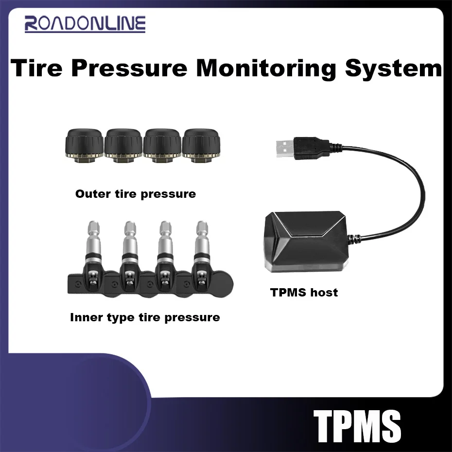 Smart-Car-TPMS-Tyre-Monitoring-System-Digital-TMPS-Screen-Display-USB ...