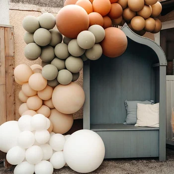 

50pcs 10inch 5inch Retro Coffee Brown Balloons Blush Wedding Birhtday Balloon Decorations Kids Arch Party Supplies Globos