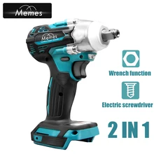 Chave de impacto elétrica sem fio, chave de fenda elétrica de 1/2 "ferramenta elétrica para makita com bateria de 18v