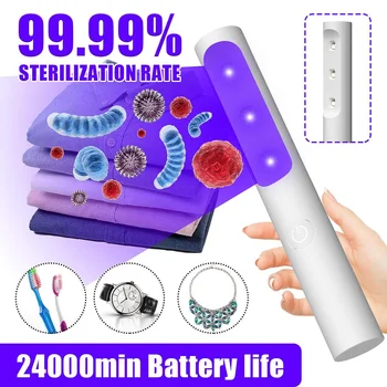 

Handheld Ultraviolet Wand Germicidal Light Portable UV light USB Rechargeable UVC Sterilizing lamp Disinfection Stick for home