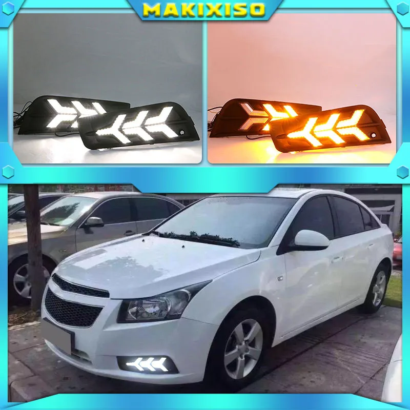 

Дневные ходовые огни для chevrolet cruze 2009, 2010, 2011, 2012, 2013, 2014, дневсветильник ходовые огни с указателем поворота, 2 шт.