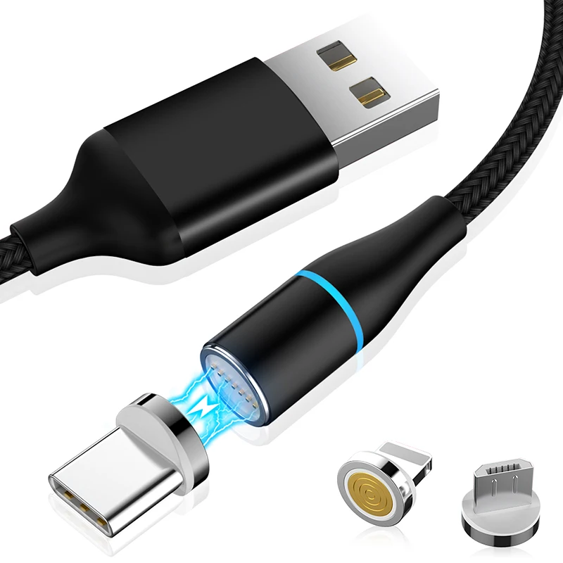 Магнитный кабель type C Micro USB 8 Pin Магнитный usb кабель для зарядки для Iphone X 7 8 Xs Max samsung S9 huawei P20 Шнур зарядное устройство