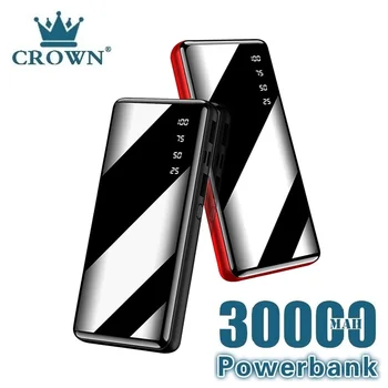 30000 5200mahパワーバンクミニポータブル平方バッテリーインジケータライト電話急速充電器屋外旅行powerbankスマートフォン用