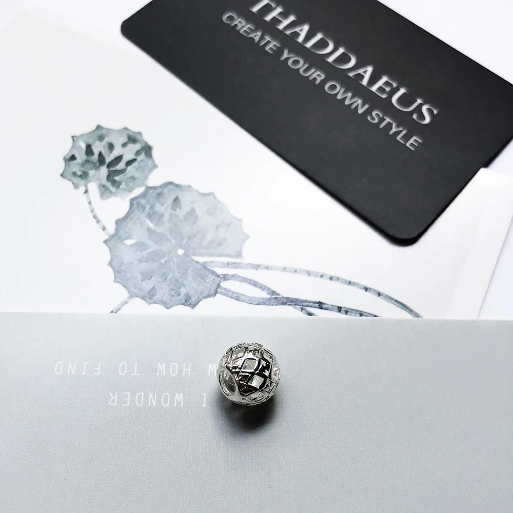 Коллекция Лето 2019 оригинальные серебряные бусины в виде цветка лотоса кармы