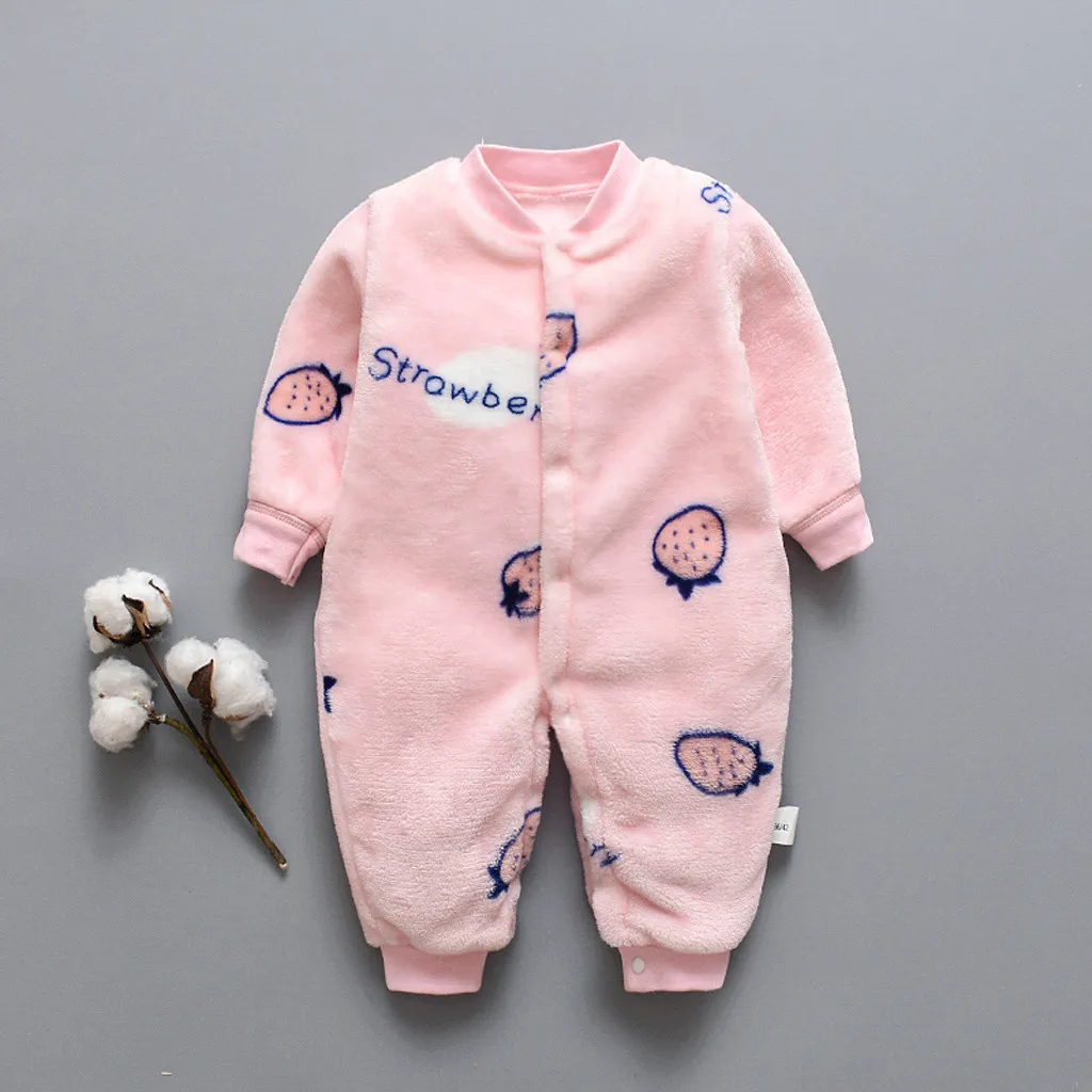 Одежда для новорожденных от 0 до 18 месяцев одежда для малышей теплый флисовый комбинезон с рисунком динозавра, мягкая Пижама костюм