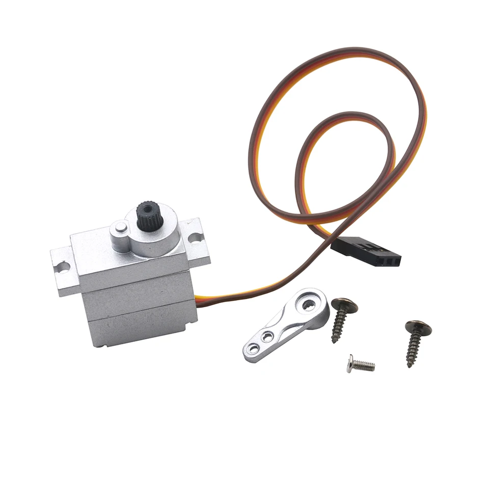 Servo RC 9G In Metallo Per Modellismo – Ingranaggi Metallici Ad Alta Coppia (6kg/cm) – Ricambio Per Auto WPL (B1, B16, C24, C34), Q60, MN90/99