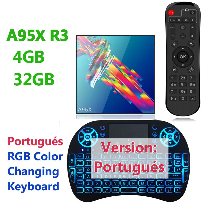 R3 4GB 32GB Set Pt Смарт ТВ приставка Android 9,0 A95 R3 4K HD телеприставка 4 Гб ОЗУ 32 Гб 64 Гб ПЗУ медиаплеер 5G WiFi 100M LAN глобальная Универсальная - Цвет: R3 4GB 32GB Set Pt