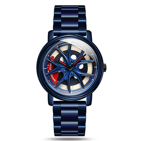 2020 Sanda Men Watches Fashion Creative Car Rim Watches Blue Stainless Steel Band Quartz Watches Relogio Masculino Reloj Hombre Pakistan