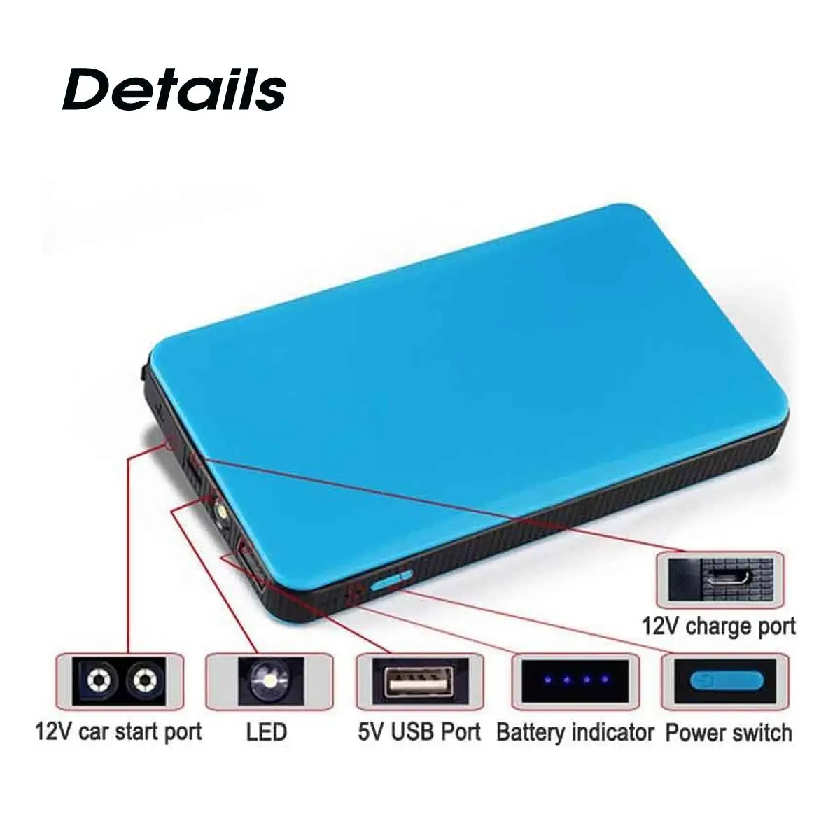 20000mAh 12V открытый автомобиль стартер скачка поставка автомобиля аварийный аккумулятор фонарик зарядное устройство