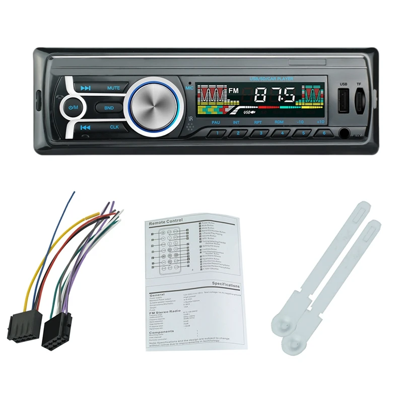 Автомобильный MP3-плеер автомобильное радио 1 DIN USB Быстрая зарядка Bluetooth Handsfree