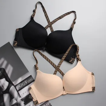 

Front button, back gathered, thin underwear, female F letter, no steel ring, bra, young girl's small chest, sexy upper support