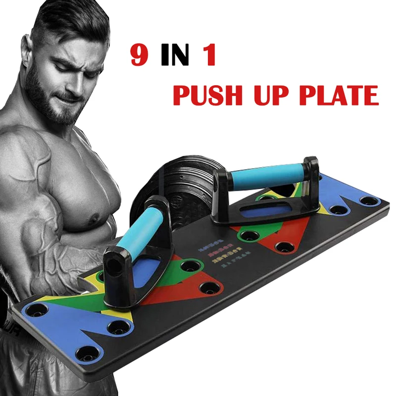 

9 in 1 Push Up Rack Board Men Women Fitness Exercise Push-up Stand BodyBuilding Tool Training Workout Home GYM Fitness Equipment