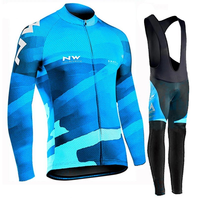 Cycling set Набор Джерси для велоспорта Pro Team NW Hombre Ropa Ciclismo Northwave весна/осень комплект с длинным рукавом для велоспорта Одежда для горного велосипеда - Цвет: Cycling set