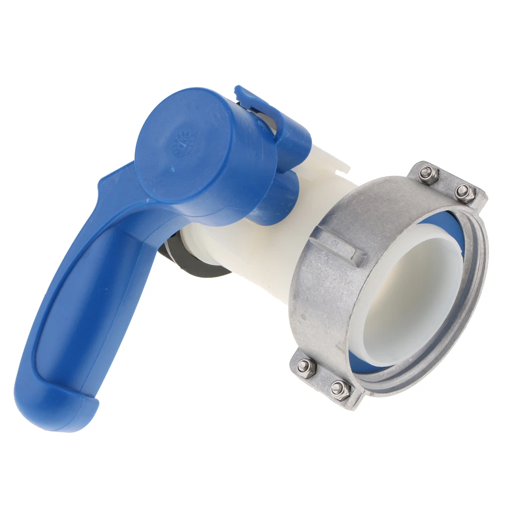 

Tote Tank Food Grade Drain Adapter (75mm to 55mm) Thread Hose Faucet Valve, IBC Tank Adapter