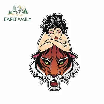 

EARLFAMILY 13cm x 8.5cm For Vintage Circus Animal Vinyl Car Stickers Personality Creative Decal Graffiti Laptop 3D Decoration