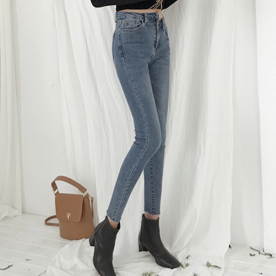 Genayooa Sexy Skinny Jeans Woman Streetwear High Waist Ripped Jeans For Women Korean Style Demin Pencil Pants