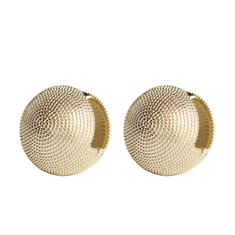 HUANZHI корейские простые стереоскопические геометрические полые пентаграммы мяч u-образный металлические золотые небольшие кольцевые серьги в стиле ретро для женщин