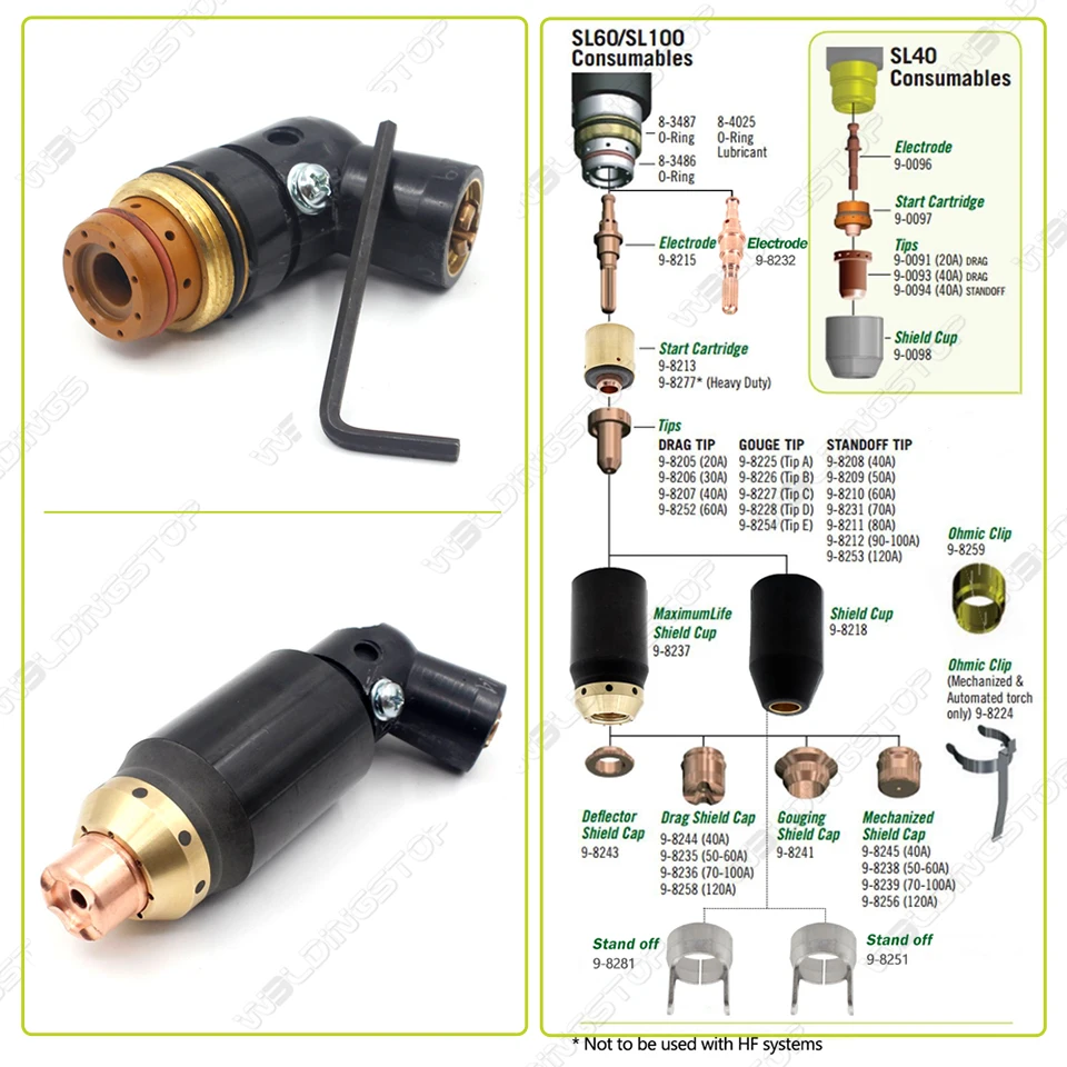 WS 98215 Plasma Torch Electrodes For Thermal Dynamics, 40 OFF