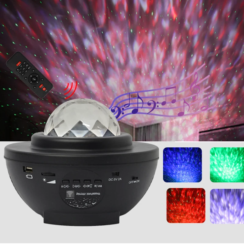 Sky Stars Projector Smart Night Light w/Led Nebula Cloud Remote&Voice ControlTimer Projector Bluetooth Speaker for Kids Room