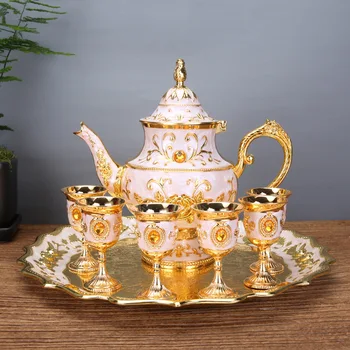 

Creative Palace Liquor Set Vintage Wine Set Antique Liquor Divider Living Room Wine Cabinet Zinc Alloy Decorative Gift Ornaments