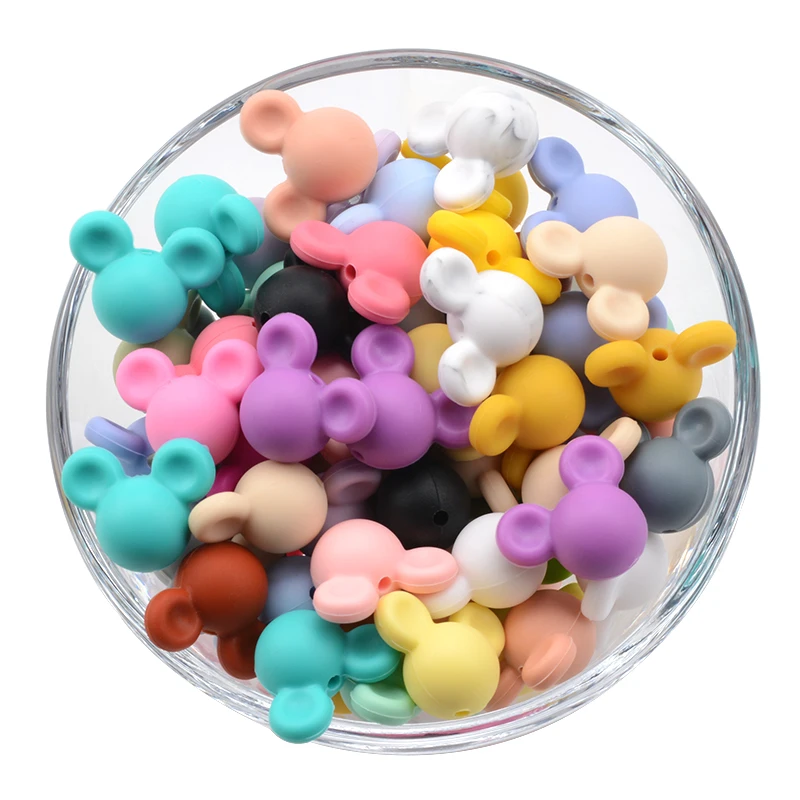 Silicone Beads 20pcs/lot Food Grade Colorful Chew Necklace Bracelet Bangle Jewelry Making