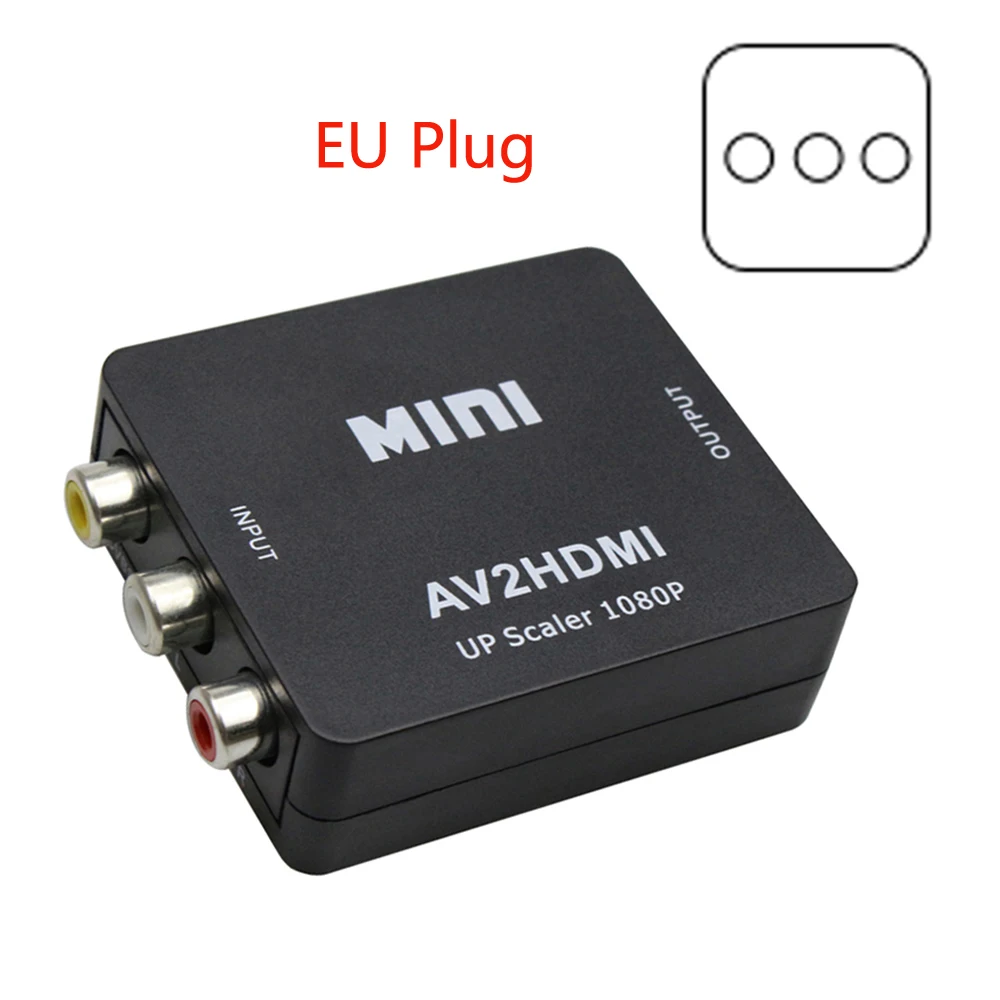 XW04375 Мини AV к HDMI конвертер адаптер AV CVBS 3RCA к конвертер HDMI 1080P видео AV2HDMI конвертер для HDTV PS3 PS4 DVD PC - Цвет: XW04375
