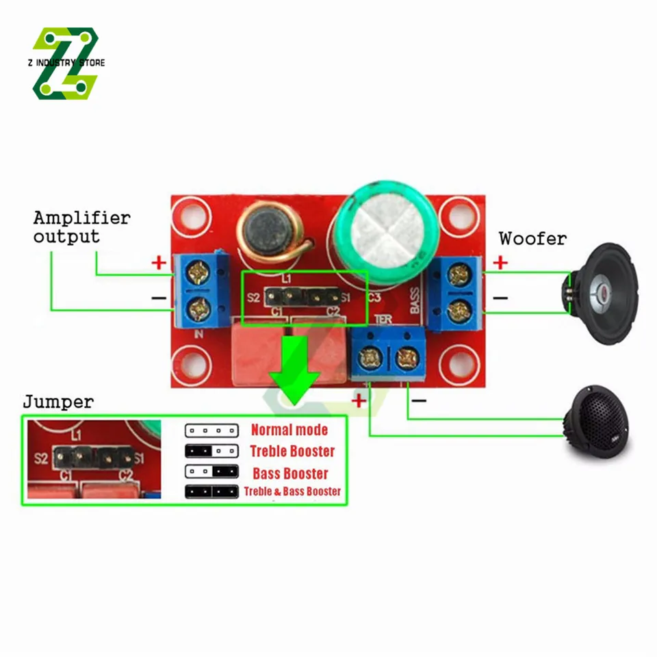 2Pcs NEW Regolabile Alti/bassi Divisore Di Frequenza Audio - Foto 2