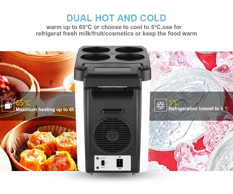 ^Cheap Hot 6L 12V 45W 2 In 1 Auto Car Refrigerator Cooler Warmer Car Mini Fridge Free-standing Portable Geladeira Truck Van RV Boat Tr