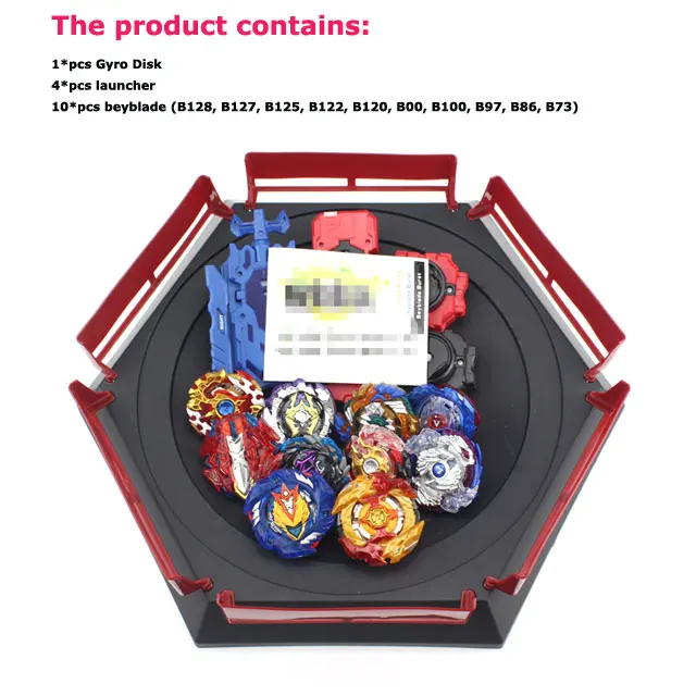 Набор Beyblades Арена волчок металлический бой Bey blader Металл Bay blade стадион детские подарки классическая игрушка для детей - Цвет: 10pcs beyblade