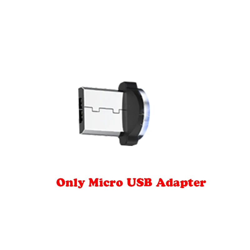 Магнитный usb-кабель для зарядки 1 м/2 м, адаптер Micro usb type C, зарядное устройство с углом 90 градусов, кабель для быстрой зарядки для iPhone huawei - Цвет: Micro USB Adapter