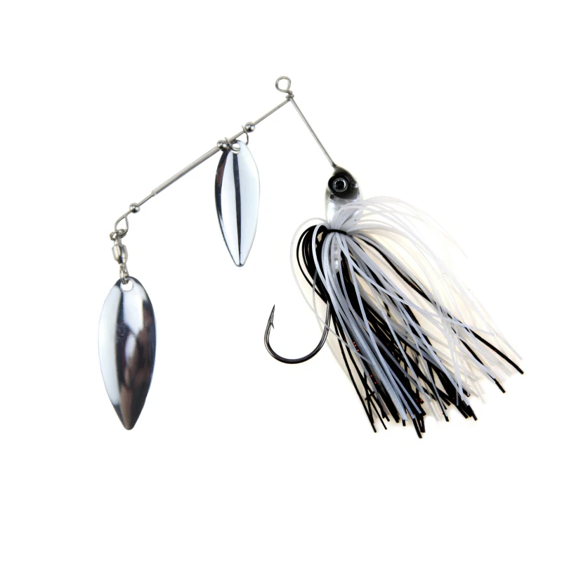 

Runature 1pc Buzzbait 18g Spinner Fishing Lure Bait Double Reflective Metal Spoon Sequins Jigging Lure Tackle Barb Hooks