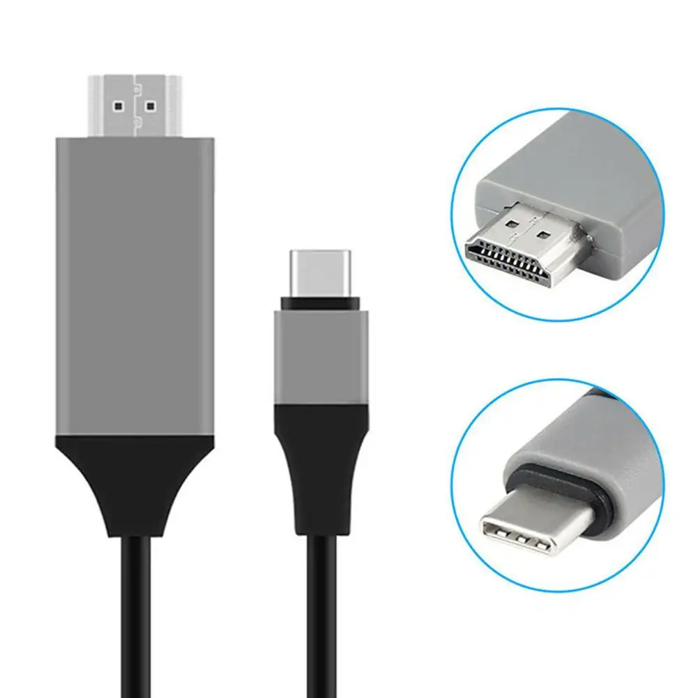 USB 3,1 для HDMI адаптер Cabos 4K 2M Tipo C para Hdmi для MacBook samsung Galaxy S9/S8/Note 9 huawei USB-C HDMI r60