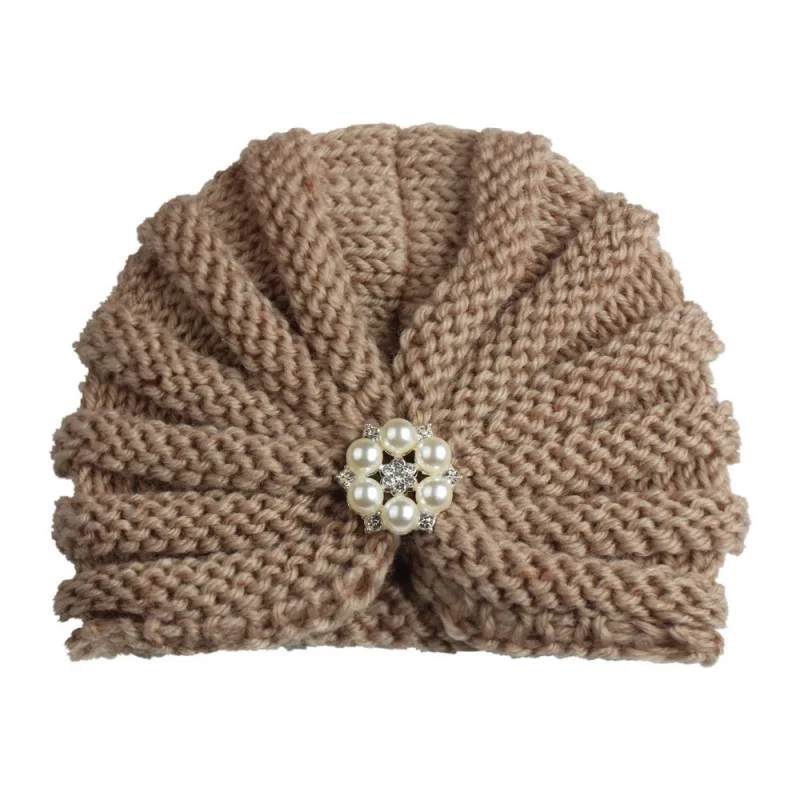 Детские шапки Beanies Boby Girl Turban cap Beanie головной убор Детские купольные шапки для девочек Индия вязаная шапка sx1 - Цвет: A