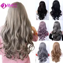 AIYEE 2" 22" много цветов средняя часть термостойкие косплей волна блонд парик длинные прямые Ombre синтетический парик