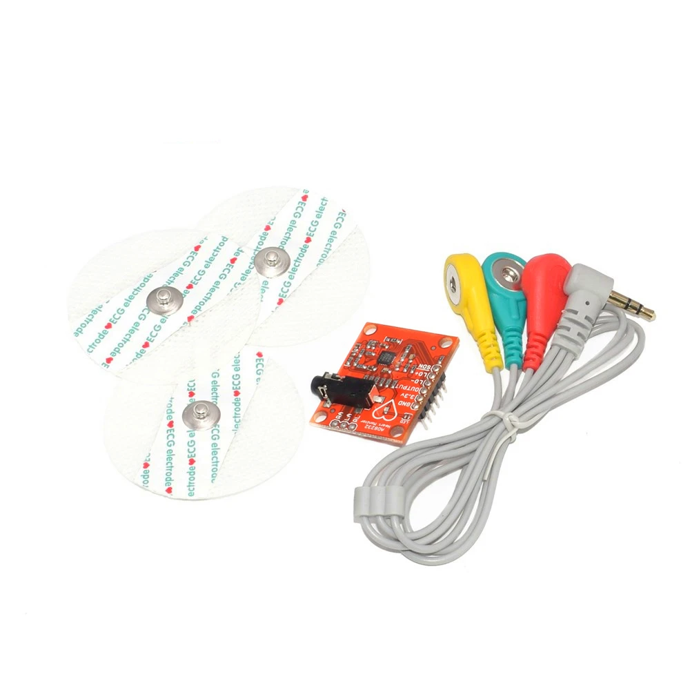 AD8232 Ecg модуль измерение показателей ЭКГ Пульс сердце датчик мониторинга комплект