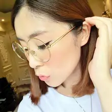 YGL34 ретро круглые оправы для очков для мужчин и женщин с плоскими линзами солнцезащитные очки