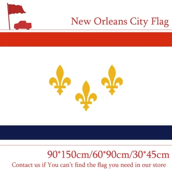 

10PCS Flag New Orleans 3x5ft Flying Hanging City Flag 90*150cm 60*90cm Flag 30*45cm Car Flag for Campaign Decoration