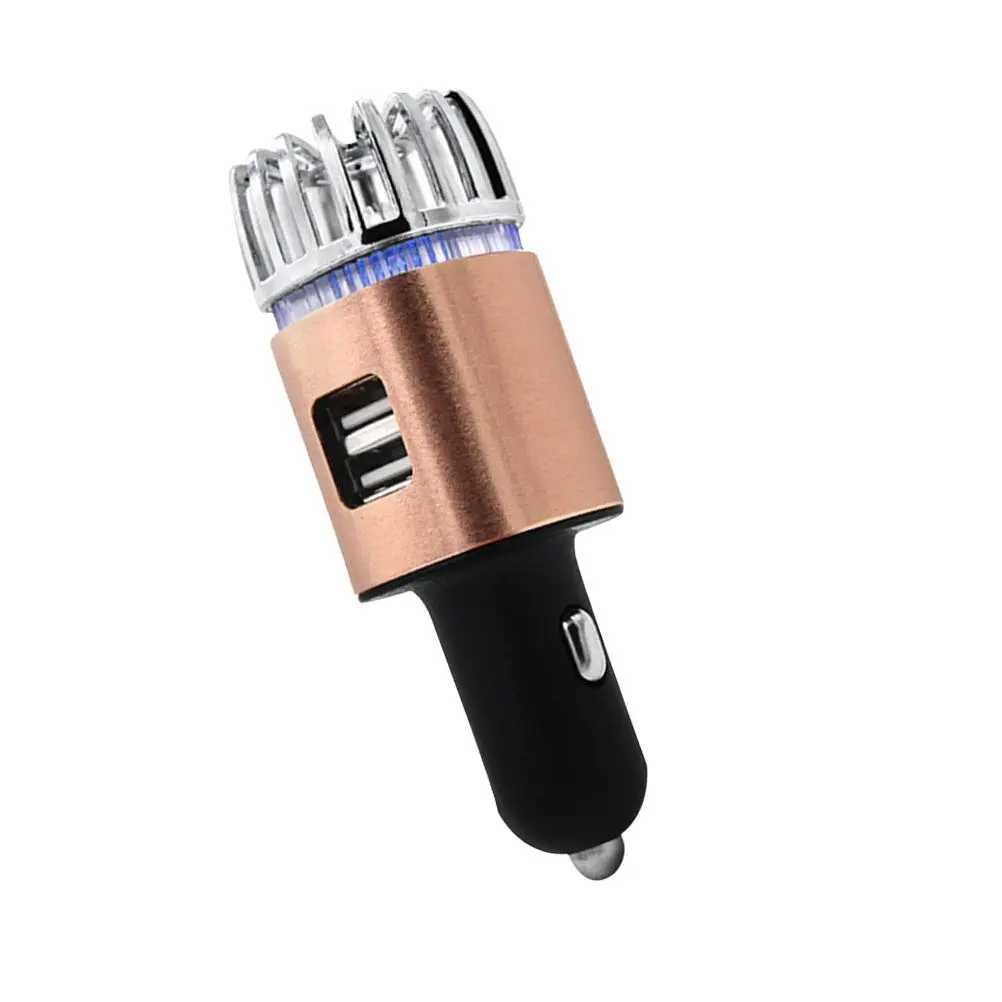 2 в 1 автомобильный двойной USB ионный очиститель свежего воздуха кислородный бар озоновый ионизатор очиститель освежитель автомобильное зарядное устройство для телефона