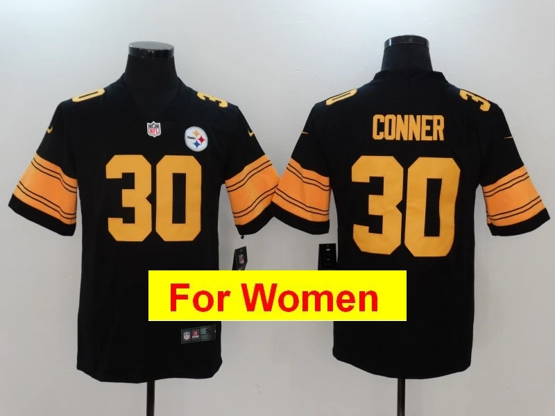 Женщины Питтсбург Антоний коричневый JuJu Smith-Schuster Ben Roethlisberger T.J. Ватт Алехандро виллануева Le'Veon Bell Джерси - Цвет: Армейский зеленый