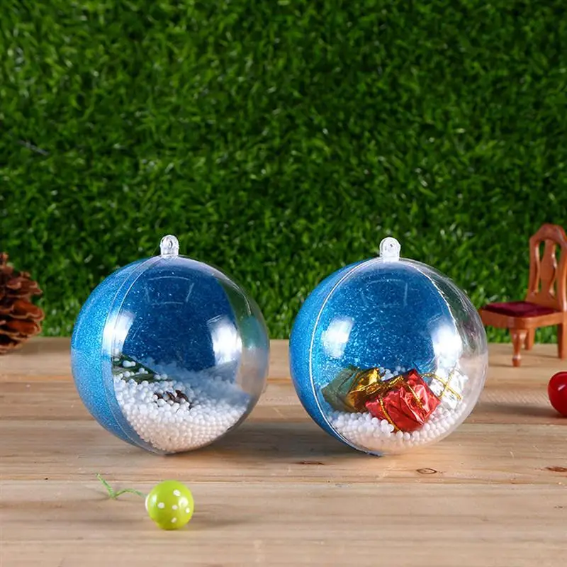 Рождественская елка подвеска прозрачный открытый пластиковый Рождественский шар рождественские подвесные украшения игрушки для домашнего офиса магазин