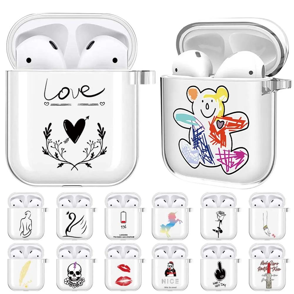

Silicone Cover Case for Apple Airpods 1/2 Bluetooth Earphone Case for A1523, A1722, A2032, A2031 Earphone Accessories Skin