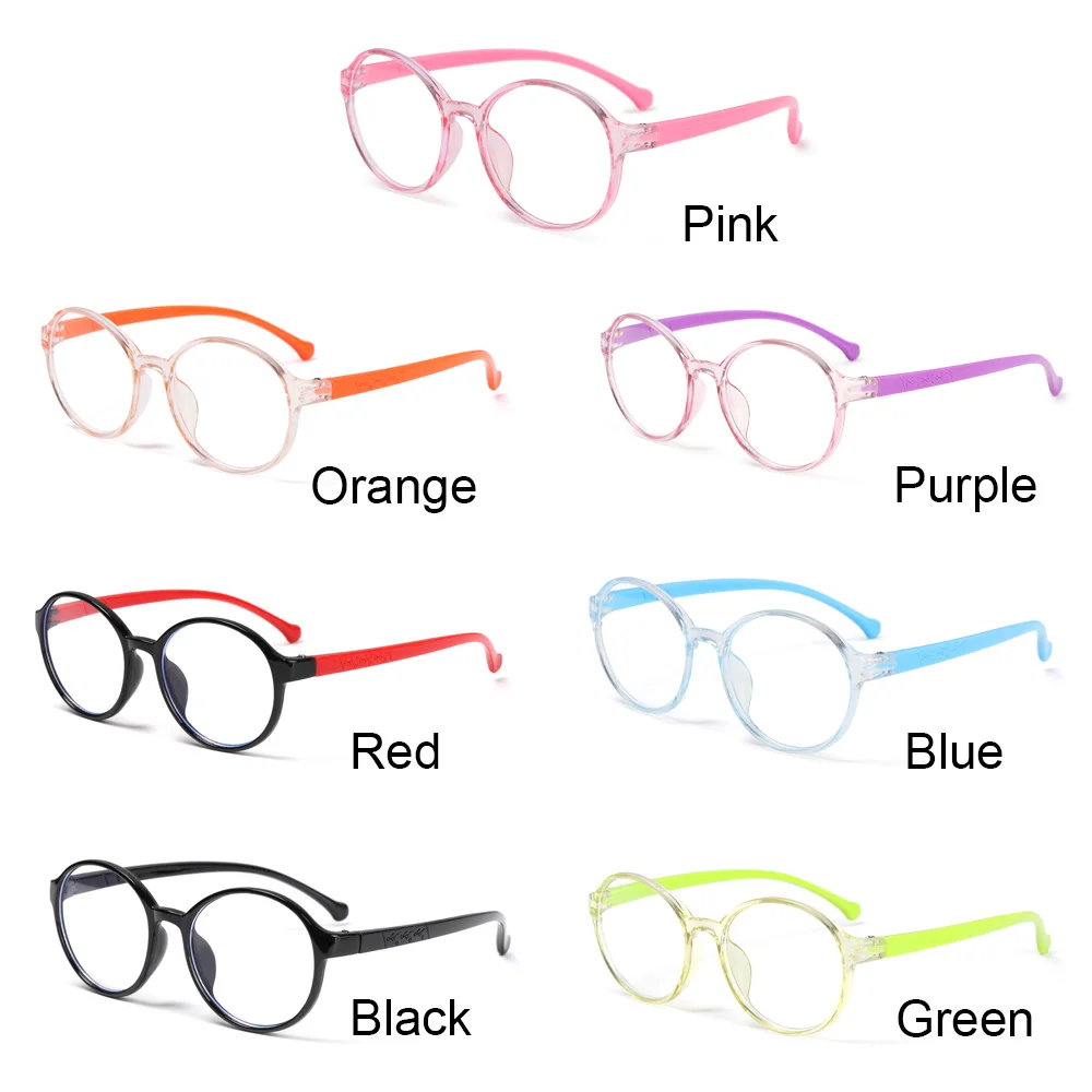 1PC Anti-blue Kids Glasses Boys Girls Portable Ultra Light Frame Computer Eye Protection Eyeglasses Vision Care Spectacles cute blue light glasses