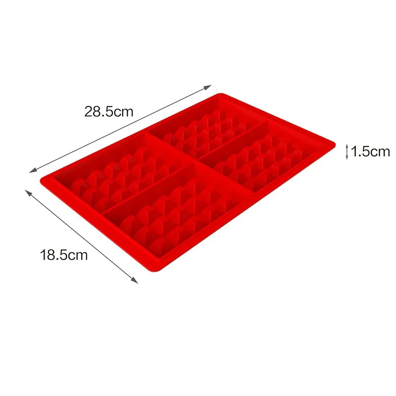 1Pc Square Silicone Cake Molds Baking Tools 4-cavity Waffle Mold Food Grade Single size 14 x 9cm baking mould