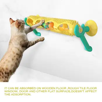

Pet Cat Wall Sucker Track Ball Self Hi Wave Ball Toy Cat Toys Interactive Track Ball Window Suction Cup Track Ball Cat Toys