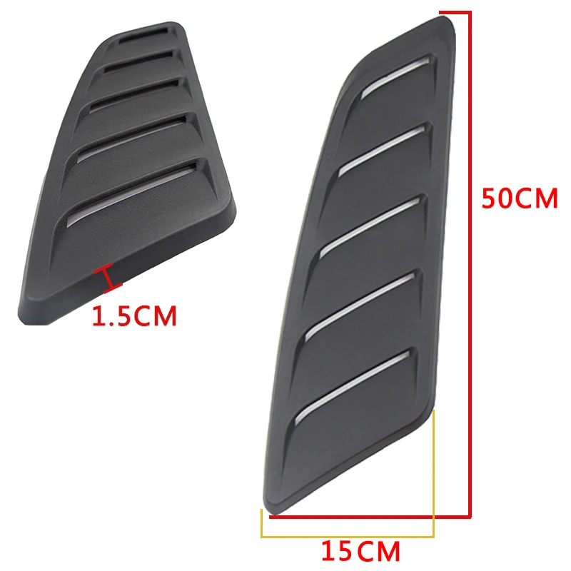 

1 Pair Universal Car Decorative Air Flow Intake Hood Scoop Vent Bonnet Cover Fits for most cars with engine hood