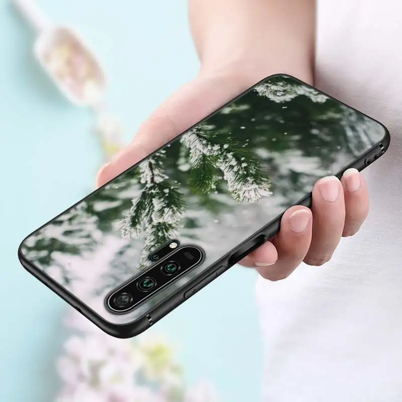 Черный силиконовый чехол пейзаж зимний светильник снег для huawei Honor 10i 9X8X20 10 9 Lite 8 8A 7A 7C Pro Lite чехол для телефона