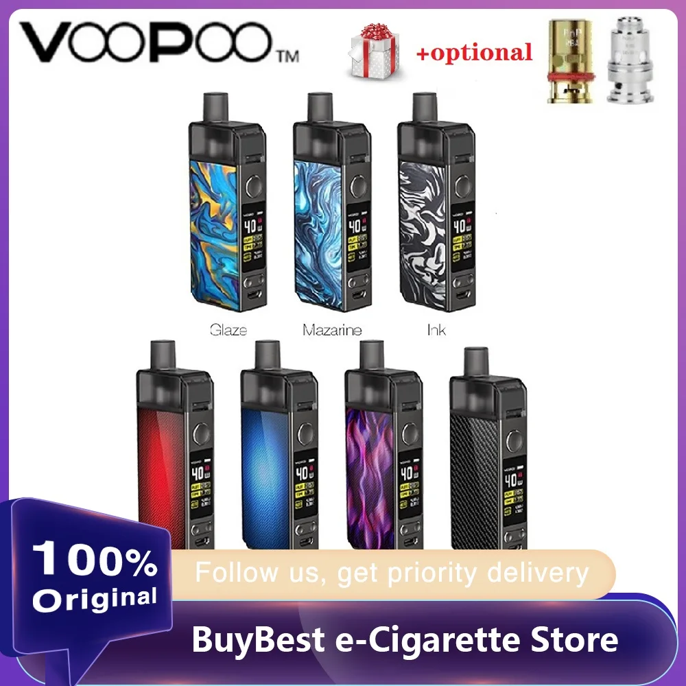 Оригинальный набор VOOPOO NAVI Pod 1500 мАч аккумулятор и 3 8 мл 0 6ohm RBA катушка 0.8ohm PnP сетка
