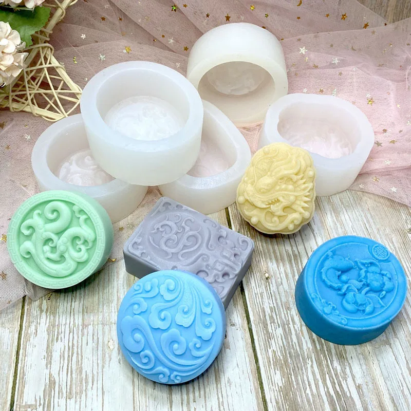 A New Chinese Dragon Silicone Mold Diy Baking Cake Decoration Relief Dragon  Floating Cloud Silicone Mold